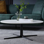 モダンセンターテーブル セラミック製 おしゃれなデザイン 丸型・ブラック&ホワイト 収納便利【リビング・ダイニングに最適】 hldjj-3024