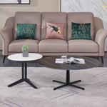 モダンセンターテーブル セラミック製 おしゃれなデザイン 丸型・ブラック&ホワイト 収納便利【リビング・ダイニングに最適】 hldjj-3024