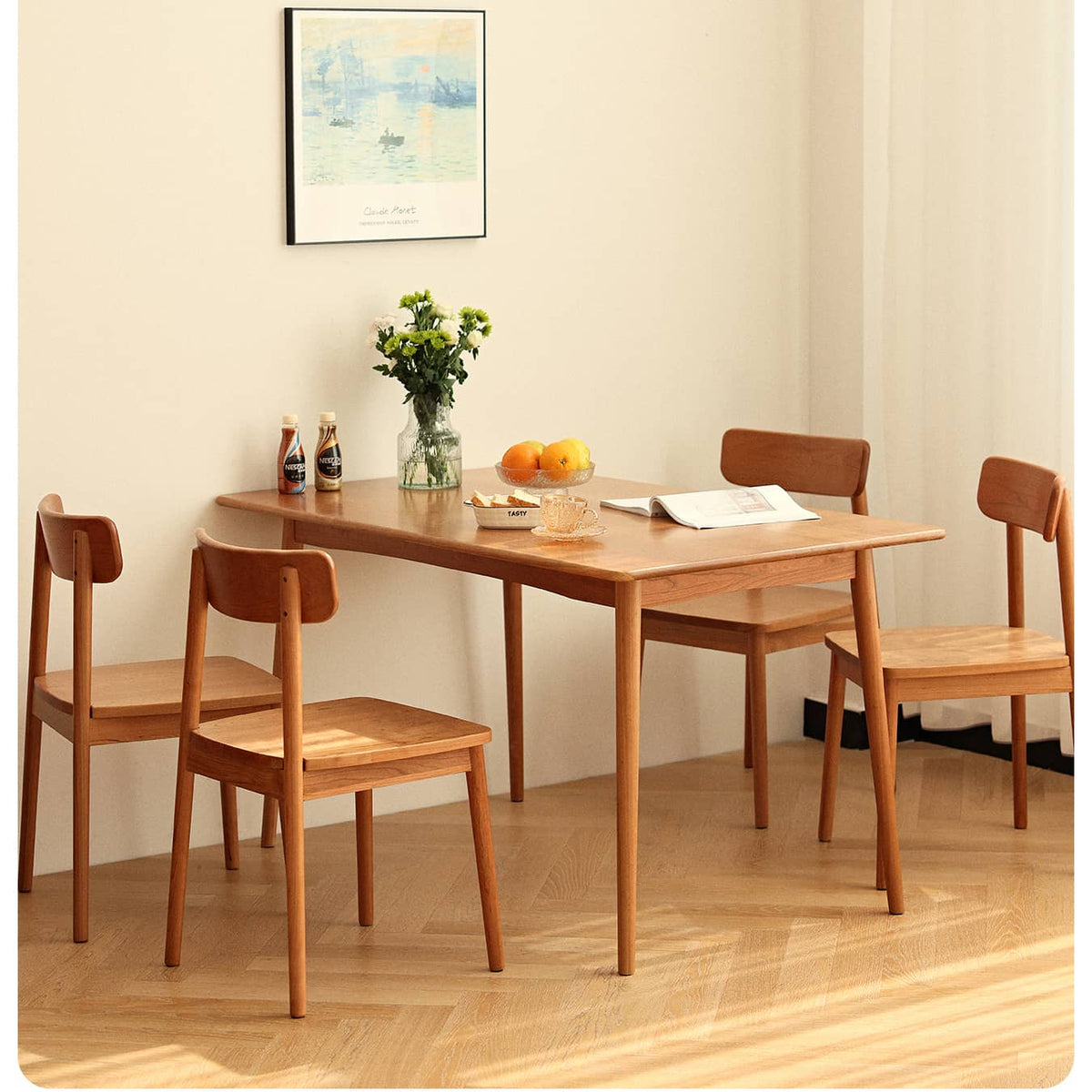 チェリー材使用テーブル|高級感ある北欧風デザイン hldmz-703