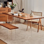 「おしゃれなチェリー材アクリルテーブル|高級感あふれるデザイン」 hldmz-707