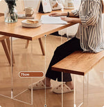 「おしゃれなチェリー材アクリルテーブル|高級感あふれるデザイン」 hldmz-707