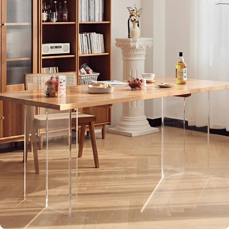 「おしゃれなチェリー材アクリルテーブル|高級感あふれるデザイン」 hldmz-707