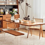 「おしゃれなチェリー材アクリルテーブル|高級感あふれるデザイン」 hldmz-707