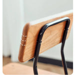 チェリー材とアイアンの高級デザインチェア - シンプルでモダンなインテリアに最適 hldmz-717