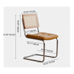 チェリー材&ラタンの高級チェア - スタイリッシュステンレス&PUレザー仕様 hldmz-721