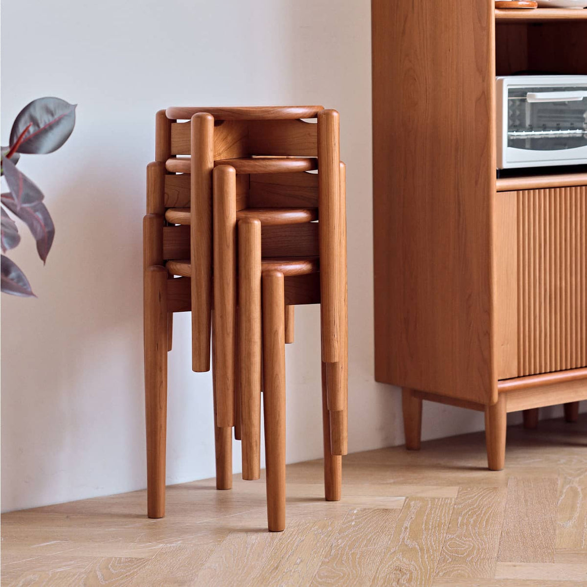 チェリー材スツール | 高級感溢れるデザインスツール hldmz-724