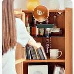 チェリー材&ラタン&ガラス製キャビネット┃高級感あふれる収納家具 hldmz-732