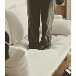 【高級チェリー材使用】エアレザーソファー – ホワイトグースダウン&PPコットン&コーデュロイで究極の快適さ提供 hldmz-733