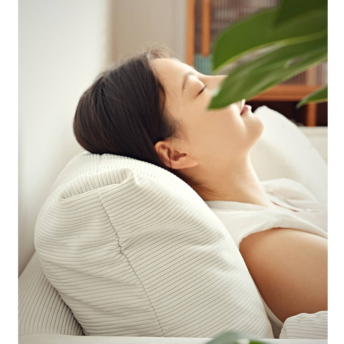 【高級チェリー材使用】エアレザーソファー – ホワイトグースダウン&PPコットン&コーデュロイで究極の快適さ提供 hldmz-733