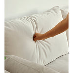 【高級チェリー材使用】エアレザーソファー – ホワイトグースダウン&PPコットン&コーデュロイで究極の快適さ提供 hldmz-733