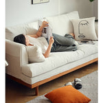 【高級チェリー材使用】エアレザーソファー – ホワイトグースダウン&PPコットン&コーデュロイで究極の快適さ提供 hldmz-733