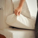 【高級チェリー材使用】エアレザーソファー – ホワイトグースダウン&PPコットン&コーデュロイで究極の快適さ提供 hldmz-733