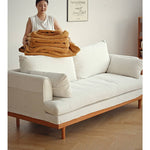 【高級チェリー材使用】エアレザーソファー – ホワイトグースダウン&PPコットン&コーデュロイで究極の快適さ提供 hldmz-733