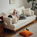 【高級チェリー材使用】エアレザーソファー – ホワイトグースダウン&PPコットン&コーデュロイで究極の快適さ提供 hldmz-733