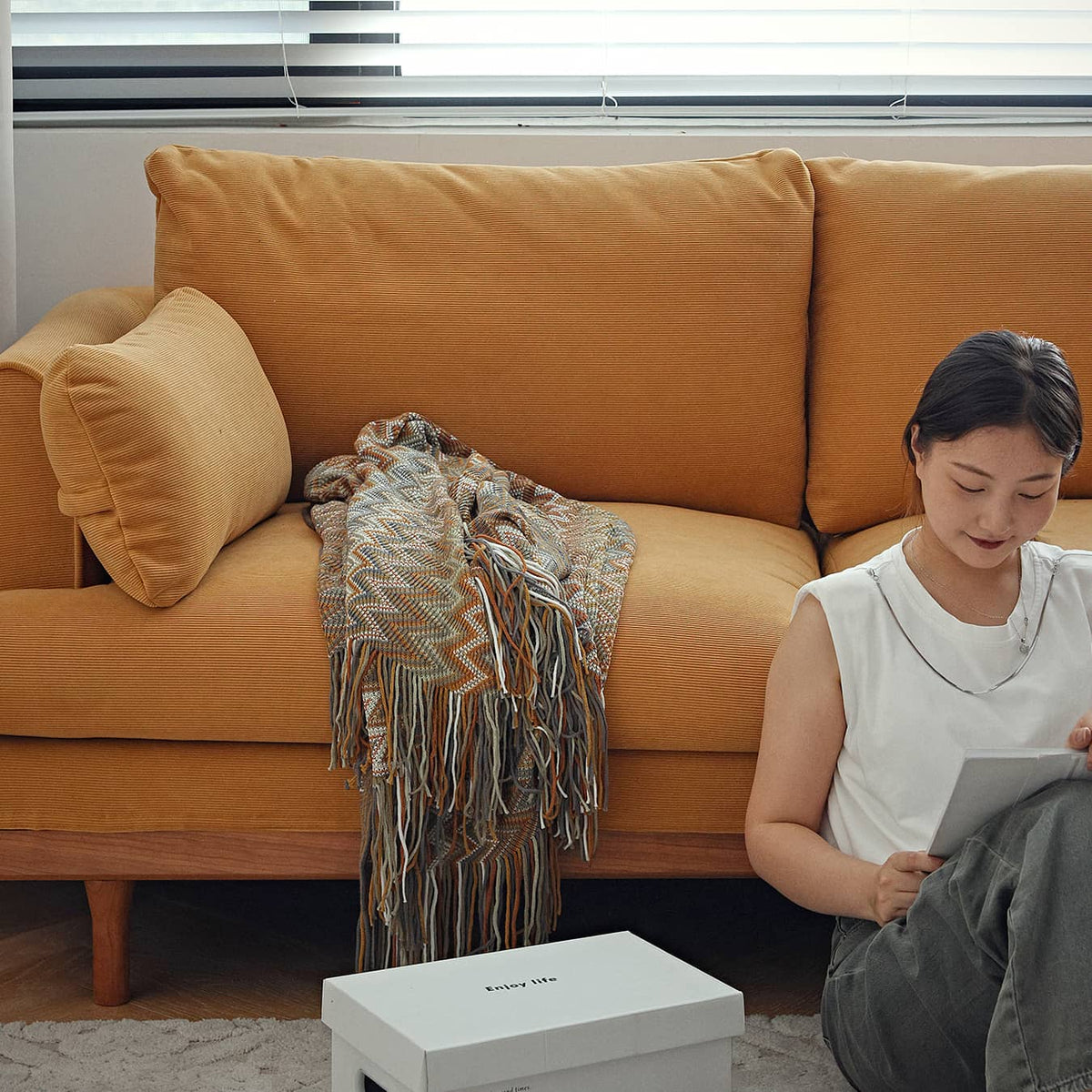 【高級チェリー材使用】エアレザーソファー – ホワイトグースダウン&PPコットン&コーデュロイで究極の快適さ提供 hldmz-733