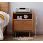 チェリー材と銅製の高級ナイトテーブル|エレガントなデザインでお部屋を格上げ hldmz-735