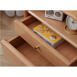 チェリー材と銅製の高級ナイトテーブル|エレガントなデザインでお部屋を格上げ hldmz-735