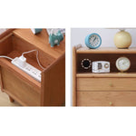 チェリー材と銅製の高級ナイトテーブル|エレガントなデザインでお部屋を格上げ hldmz-735