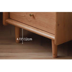 チェリー材と銅製の高級ナイトテーブル|エレガントなデザインでお部屋を格上げ hldmz-735