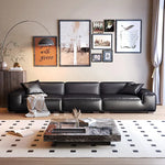 高級感溢れるパイン無垢材ソファー|ホワイトグースダウンと本革?合成皮革の絶妙な組み合わせ hlkwd-4096