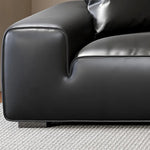 高級感溢れるパイン無垢材ソファー|ホワイトグースダウンと本革?合成皮革の絶妙な組み合わせ hlkwd-4096