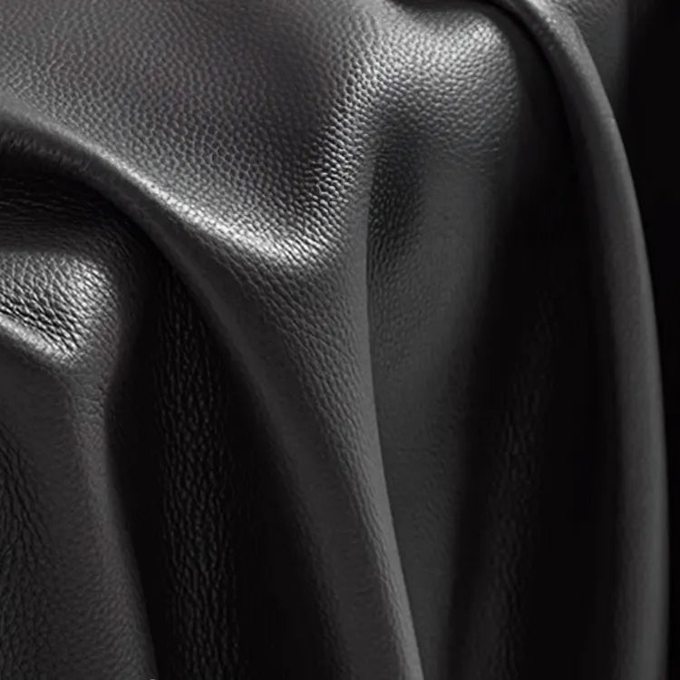 高級感あふれるブラックソファー|パインホワイトグースダウン&本革×ステンレスデザイン hlkwd-4097
