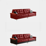 高級感あふれるブラックソファー|パインホワイトグースダウン&本革×ステンレスデザイン hlkwd-4097