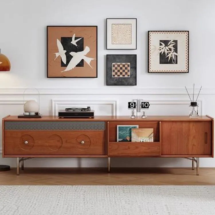 テレビ台 ブラウン ダークブラウン ブラック 多層板 ステンレス ガラス hlwy-3683