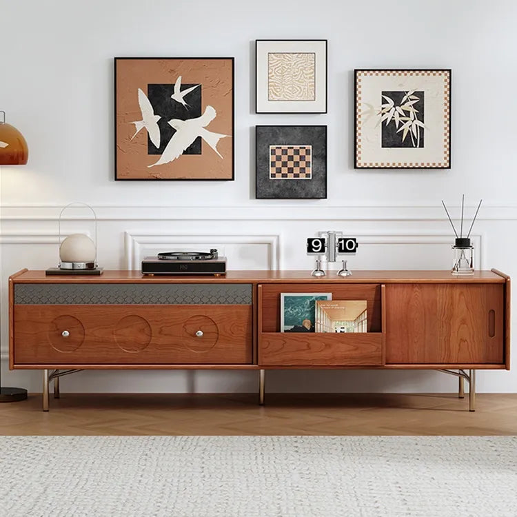 テレビ台 ブラウン ダークブラウン ブラック 多層板 ステンレス ガラス hlwy-3683