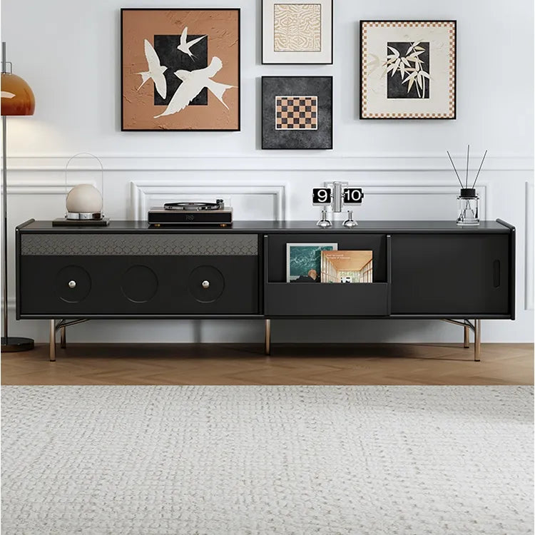 テレビ台 ブラウン ダークブラウン ブラック 多層板 ステンレス ガラス hlwy-3683