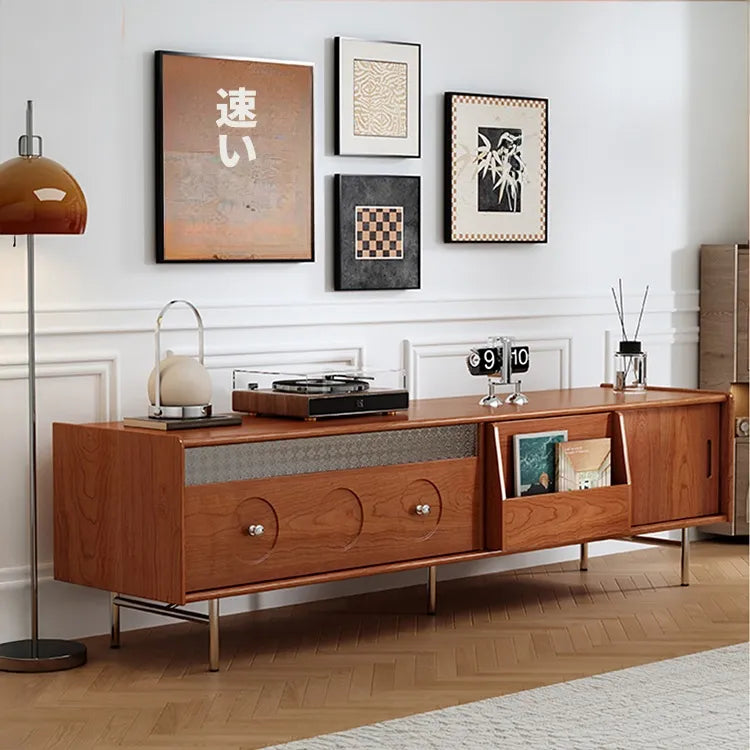 テレビ台 ブラウン ダークブラウン ブラック 多層板 ステンレス ガラス hlwy-3683