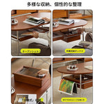 Coffee table ブラウン 多層板 ステンレス ガラス hlwy-3684