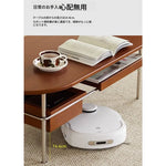 Coffee table ブラウン 多層板 ステンレス ガラス hlwy-3684