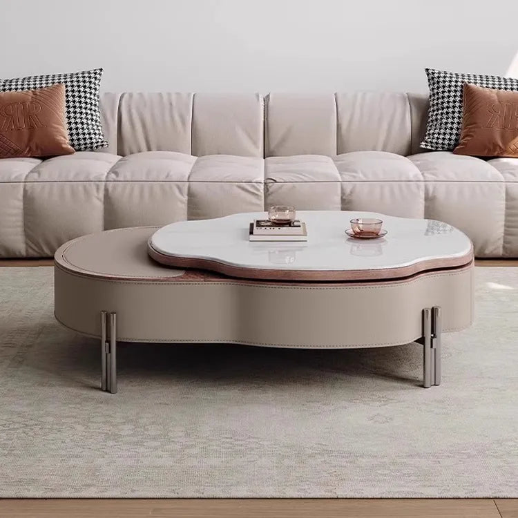 Coffee table カラー1 多層板 合皮 セラミック ステンレス hlwy-3692