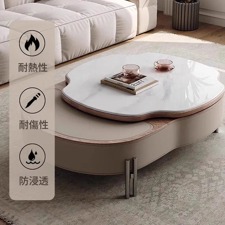 Coffee table カラー1 多層板 合皮 セラミック ステンレス hlwy-3692