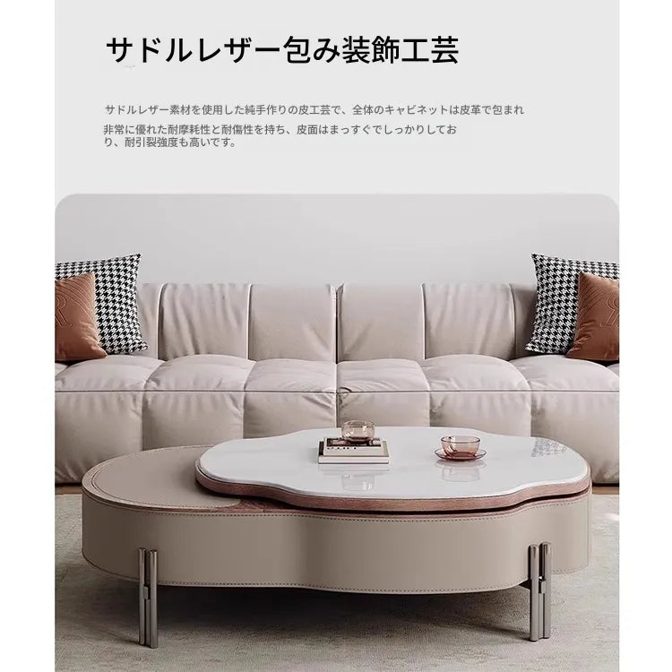 Coffee table カラー1 多層板 合皮 セラミック ステンレス hlwy-3692