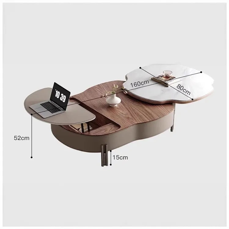 Coffee table カラー1 多層板 合皮 セラミック ステンレス hlwy-3692