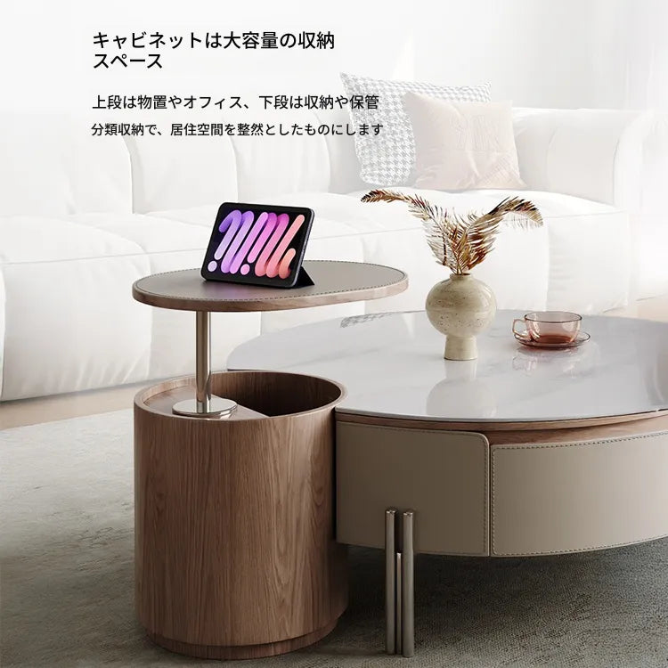Coffee table カラー1 多層板 合皮 セラミック ステンレス hlwy-3693