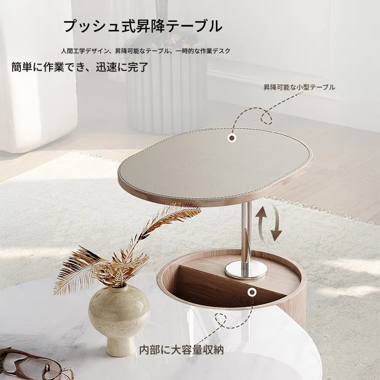 Coffee table カラー1 多層板 合皮 セラミック ステンレス hlwy-3693