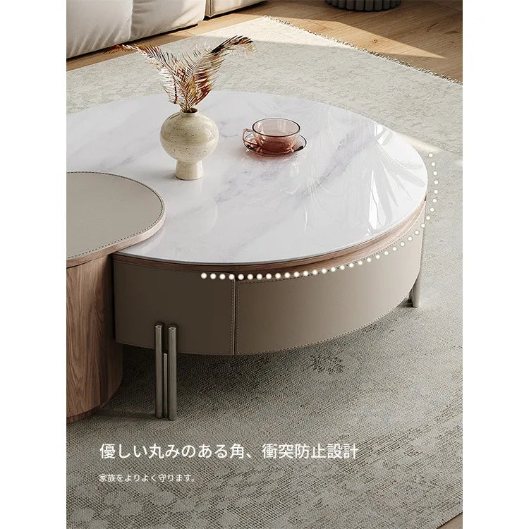 Coffee table カラー1 多層板 合皮 セラミック ステンレス hlwy-3693