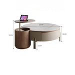 Coffee table カラー1 多層板 合皮 セラミック ステンレス hlwy-3693