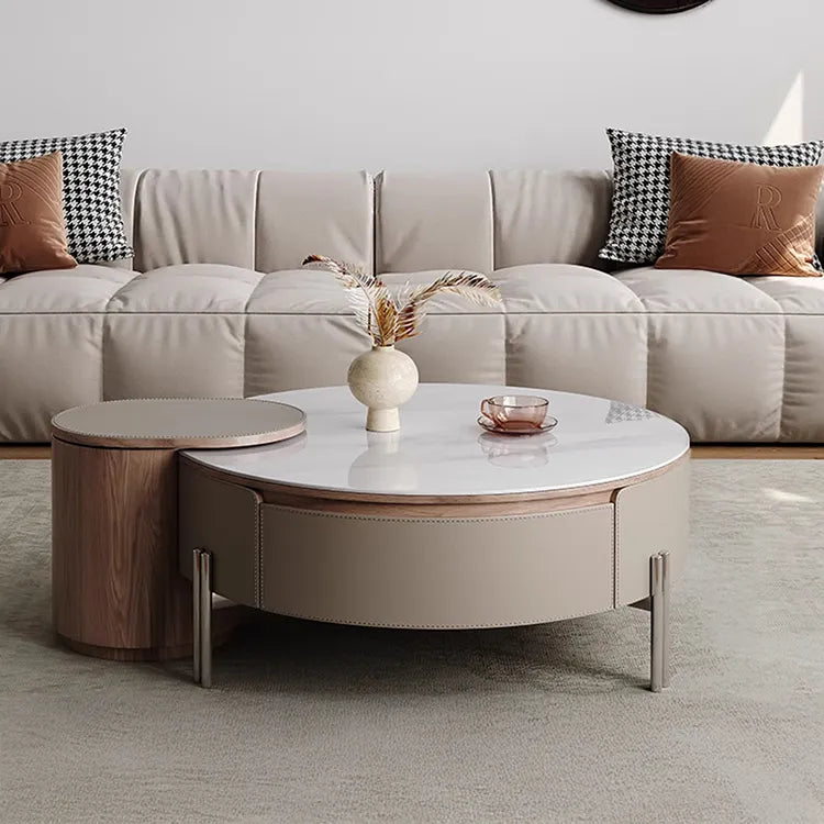 Coffee table カラー1 多層板 合皮 セラミック ステンレス hlwy-3693