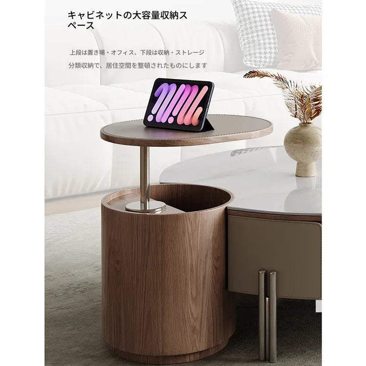 Coffee table カラー1 多層板 合皮 セラミック ステンレス hlwy-3693