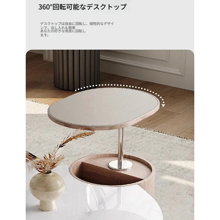 Coffee table カラー1 多層板 合皮 セラミック ステンレス hlwy-3693