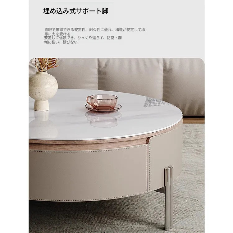 Coffee table カラー1 多層板 合皮 セラミック ステンレス hlwy-3693