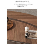 Coffee table ブラウン 多層板 合皮 ステンレス hlwy-3694