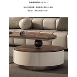 Coffee table ブラウン 多層板 合皮 ステンレス hlwy-3694