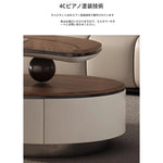 Coffee table ブラウン 多層板 合皮 ステンレス hlwy-3694