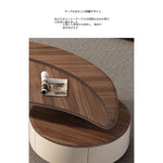 Coffee table ブラウン 多層板 合皮 ステンレス hlwy-3694