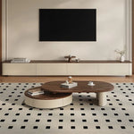 Coffee table ブラウン パイン 多層板 合皮 ステンレス hlwy-3698